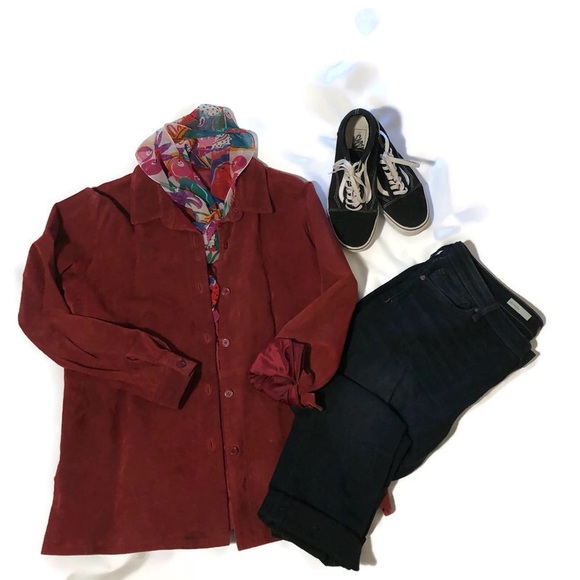 Jessica Holbrook vintage suede long shirt jacket - Picture 8 of 9